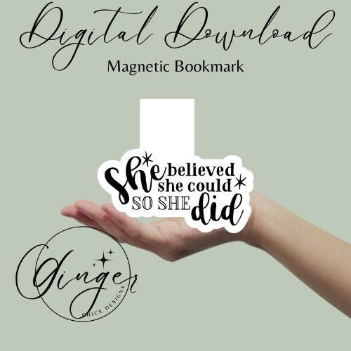 Magnetic Bookmark Instant Download, bookish merch, cute bookmarks, bookworm gift, reading bookmark, bibliophile, book accessories