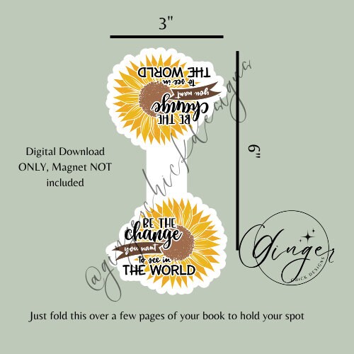 Magnetic Bookmark Instant Download, bookish merch, cute bookmarks, bookworm gift, reading bookmark, bibliophile, book accessories
