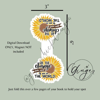 Magnetic Bookmark Instant Download, bookish merch, cute bookmarks, bookworm gift, reading bookmark, bibliophile, book accessories