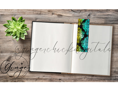 Rainbow Filigree - digital bookmark, digital download, book lovers, reading, inspirational