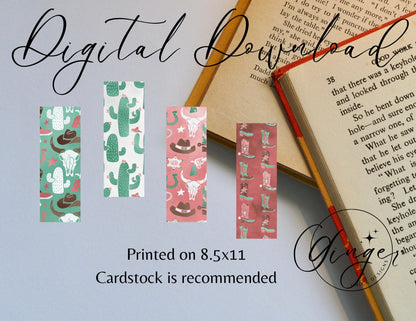 Cowgirl - digital bookmark, digital download, book lovers, reading, inspirational