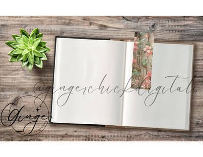 Pink Flower Barn - digital bookmark, digital download, book lovers, reading, inspirational