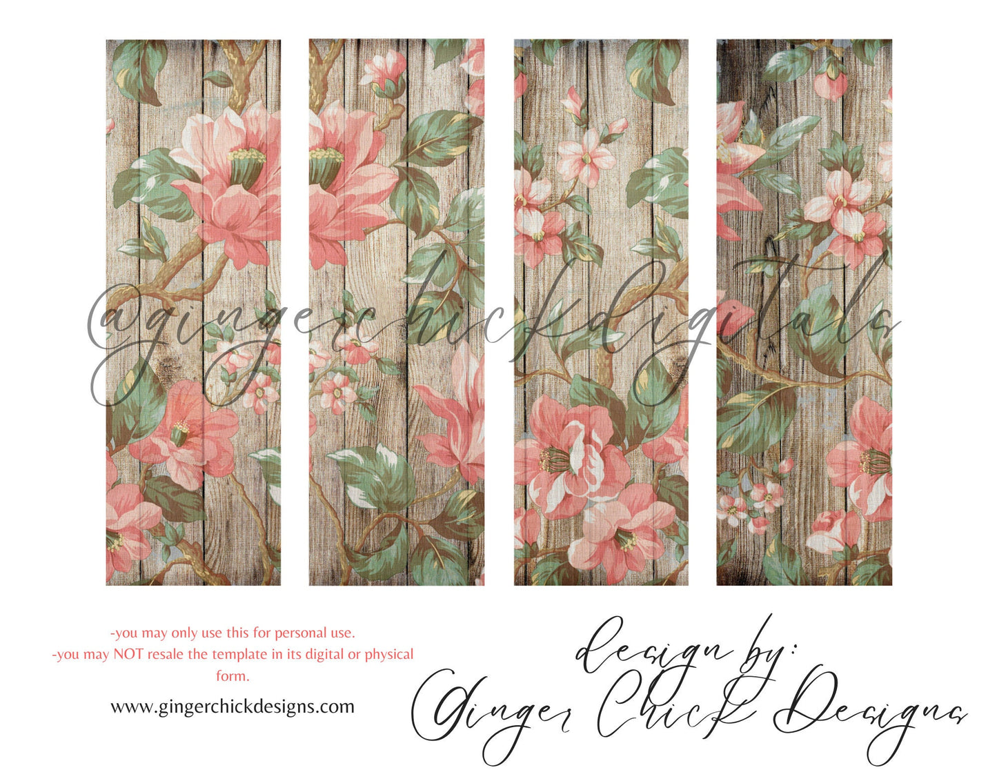 Pink Flower Barn - digital bookmark, digital download, book lovers, reading, inspirational