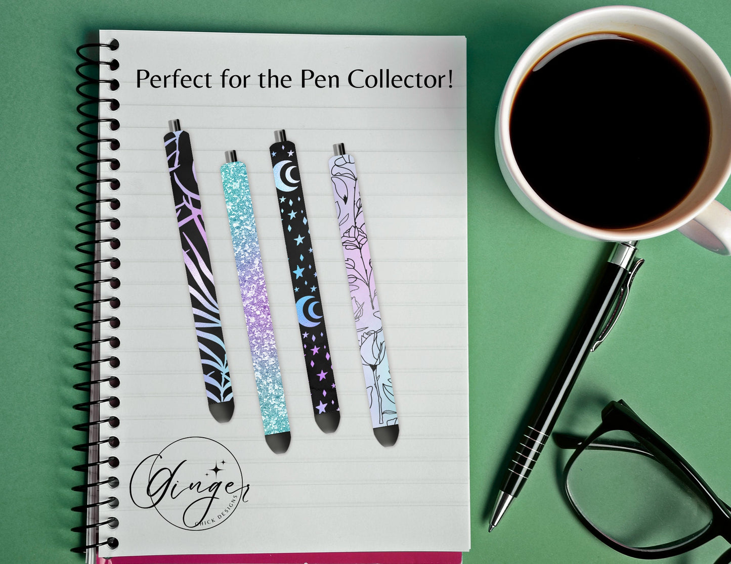Pen Wraps | Pen skins | Holographic | 4 designs | PNG/JPEG