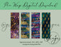 Pen Wraps | Pen skins | Galaxy Floral | 4 designs | PNG/JPEG