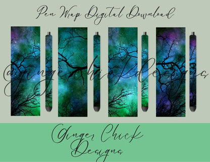 Pen Wraps | Pen skins | Night Sky | 4 designs | PNG/JPEG