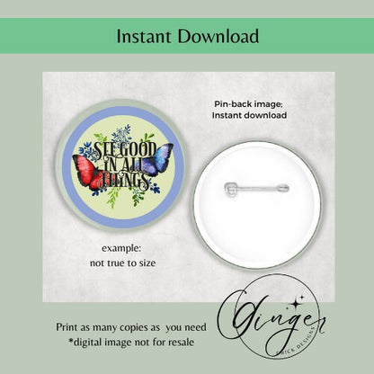 2.25 inch circles - Inspirational Button images - Circle images - Printable download-instant download