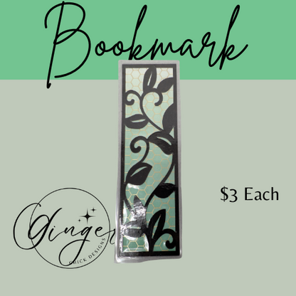 Leaf Laminated Bookmark with Green Ombre and Honey Comb