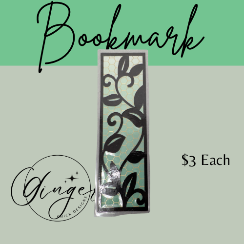 Leaf Laminated Bookmark with Green Ombre and Honey Comb