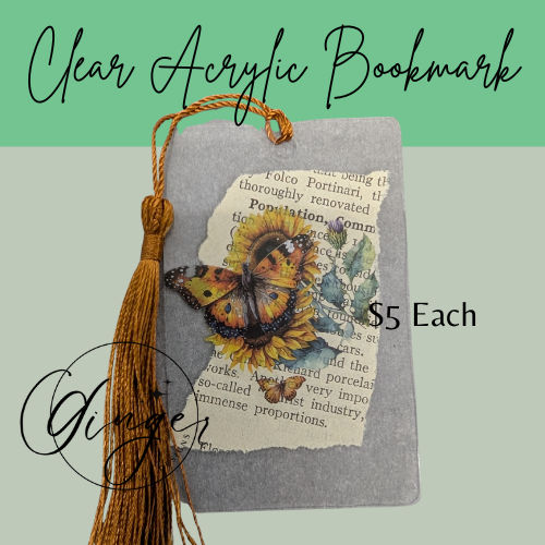 Monarch Butterfly Dictionary Acrylic Bookmark