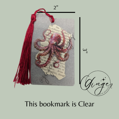 Octopus Dictionary Acrylic Bookmark