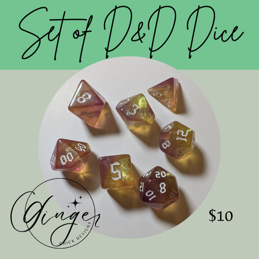 Emberglow Dice Set