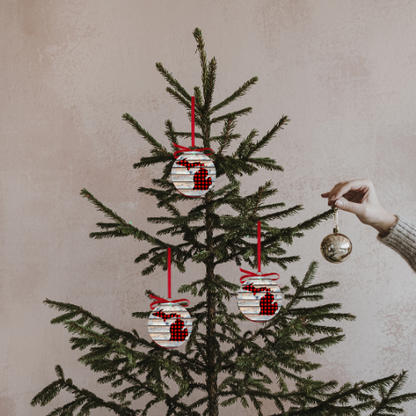 Buffelo Plaid Michigan Ornaments