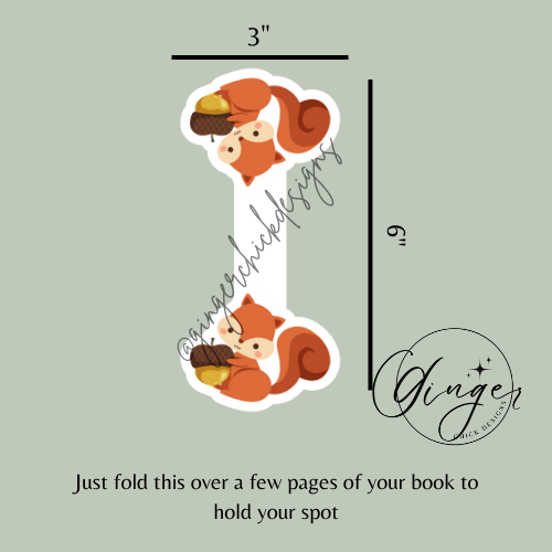 Squirrel Magnetic Bookmark