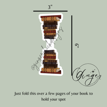 Stacked Books Magnetic Bookmark