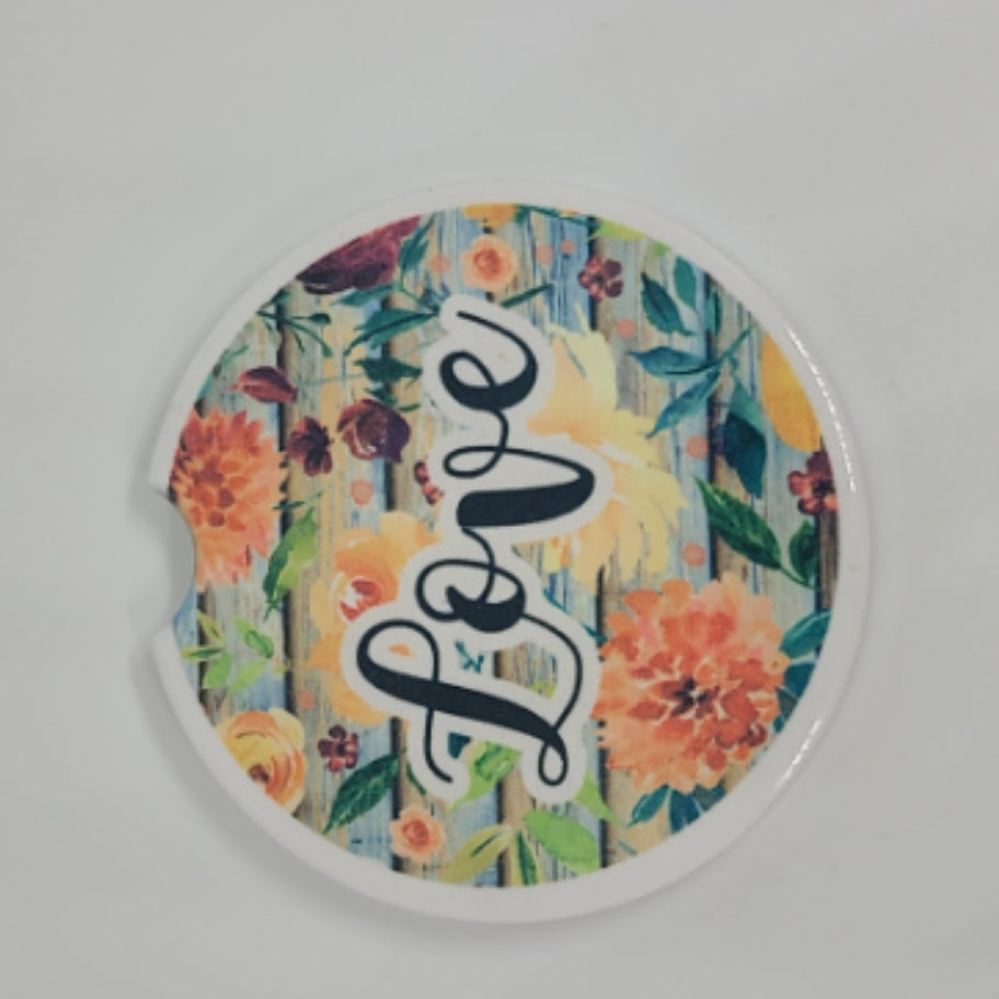 Flower LOVE Car Coaster