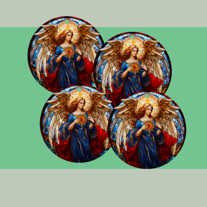 Stained Glass Angel Ornaments