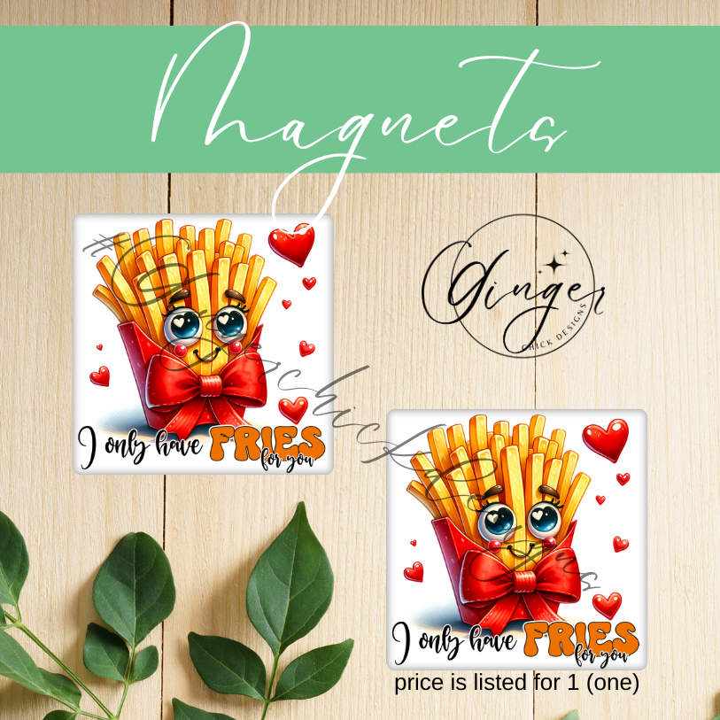 French Fries 2x2 Magnet