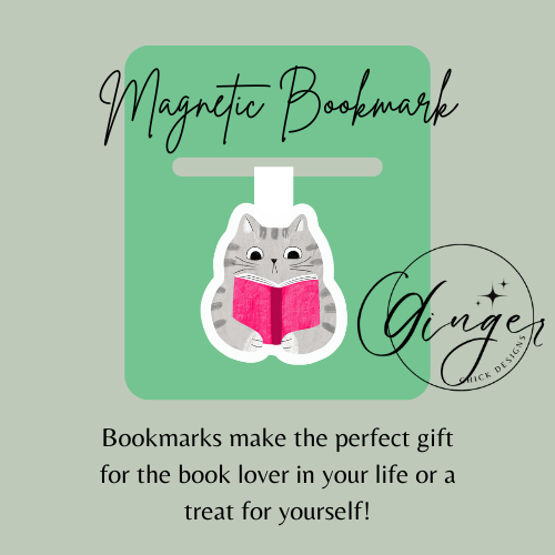 Reading Cat Magnetic Bookmark