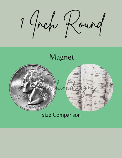Birch Tree Button Magnets