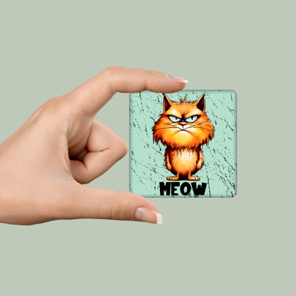 Angry Cat 2x2 Magnet