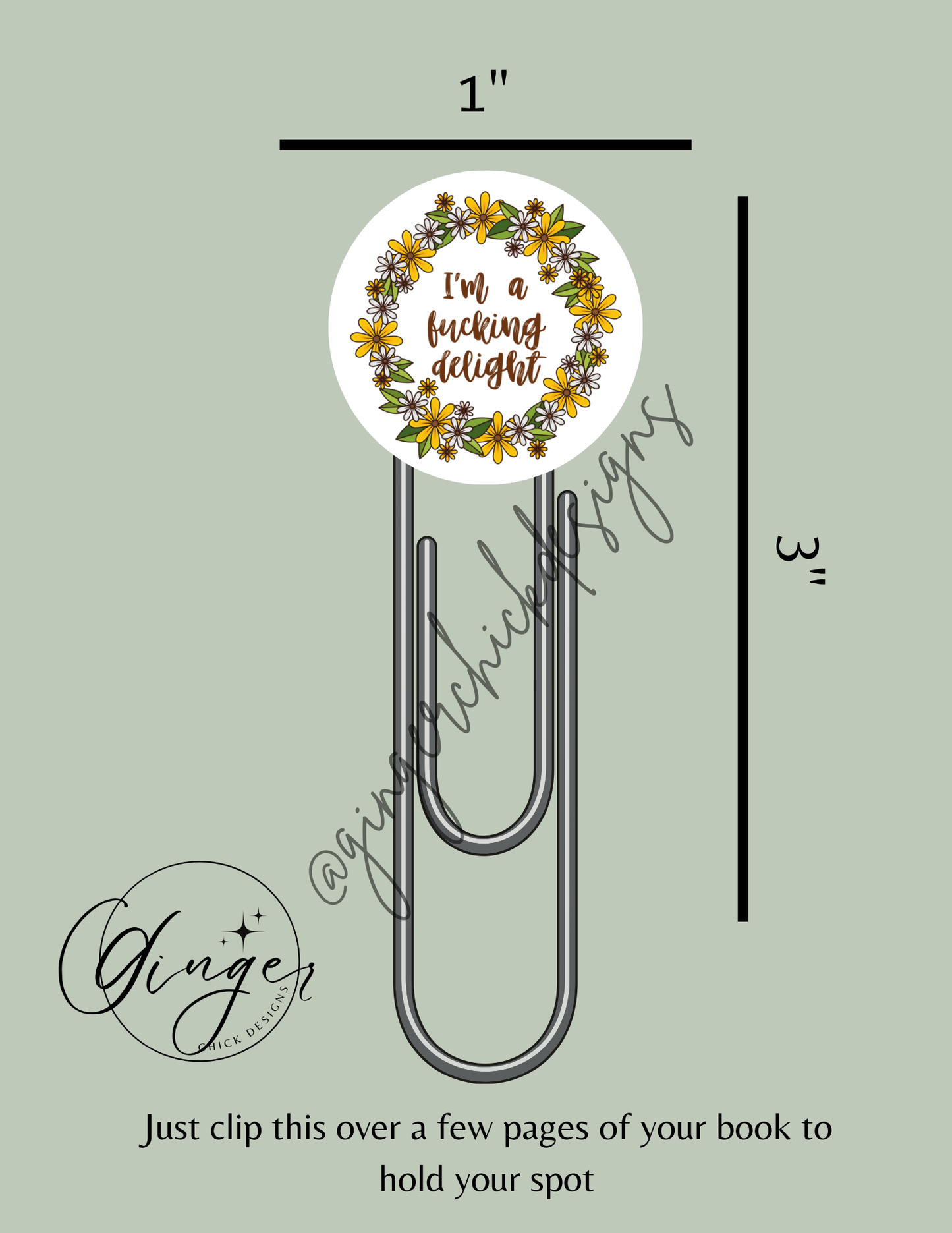 I'm a Effing Delight 3-Inch Paperclip Bookmark