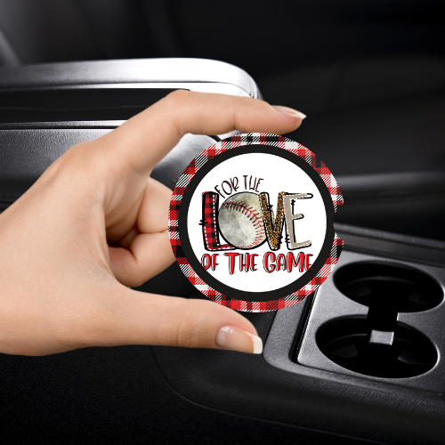 For The Love Baseball Car Coaster