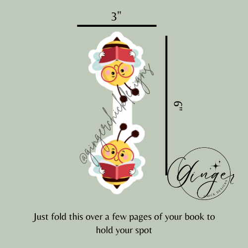 Reading Bee Magnetic Bookmark