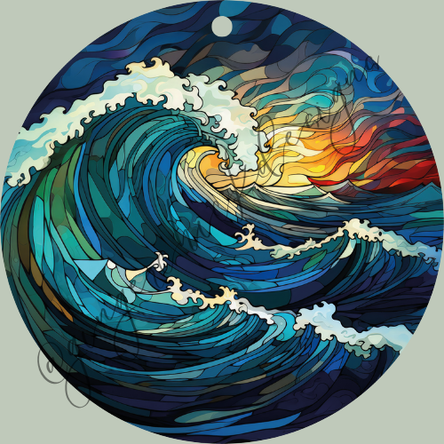 Ocean Waves Ornaments