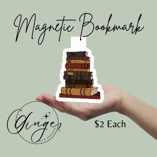 Stacked Books Magnetic Bookmark