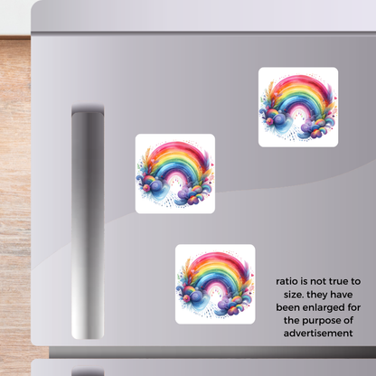 Watercolor Rainbow 2x2 Magnet