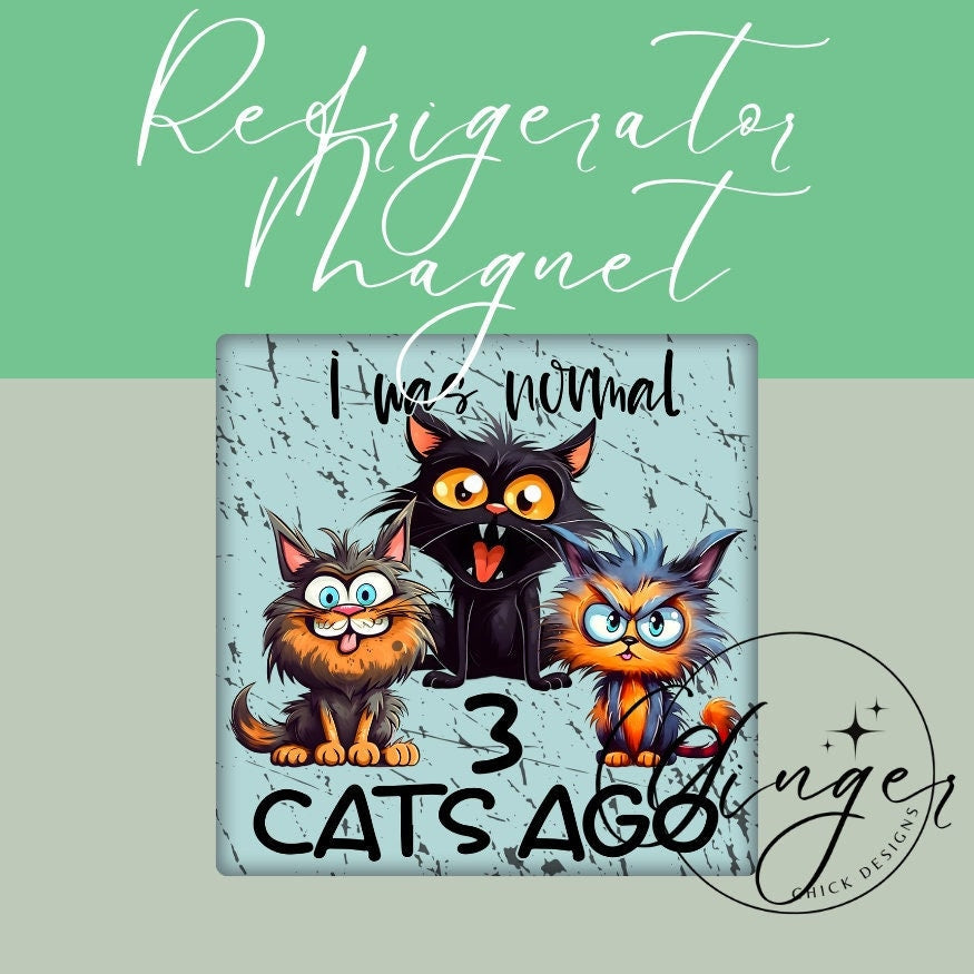 I was normal 3 cats ago 2x2 Magnet