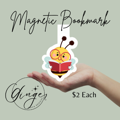 Reading Bee Magnetic Bookmark