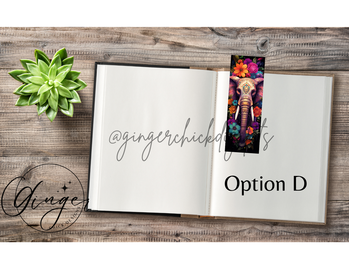 Painted Elephants Sublimation Bookmark