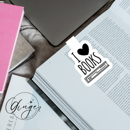 I Love Books Magnetic Bookmark