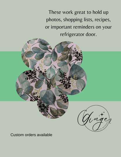 Eucalyptus Leaves Button Magnets