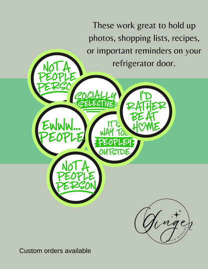 Anti - Social Button Magnets