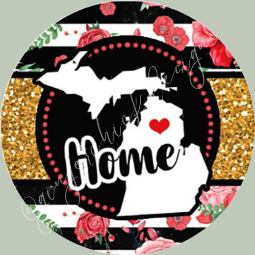 Michigan Heart Home Car Coaster