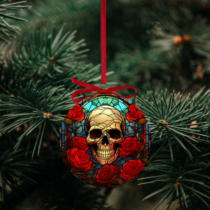 Stained Glass Skull Ornaments