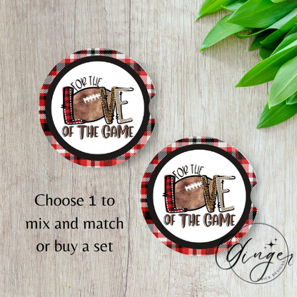 For The Love Football Car Coaster