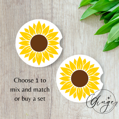 Sunflower Car Coaster