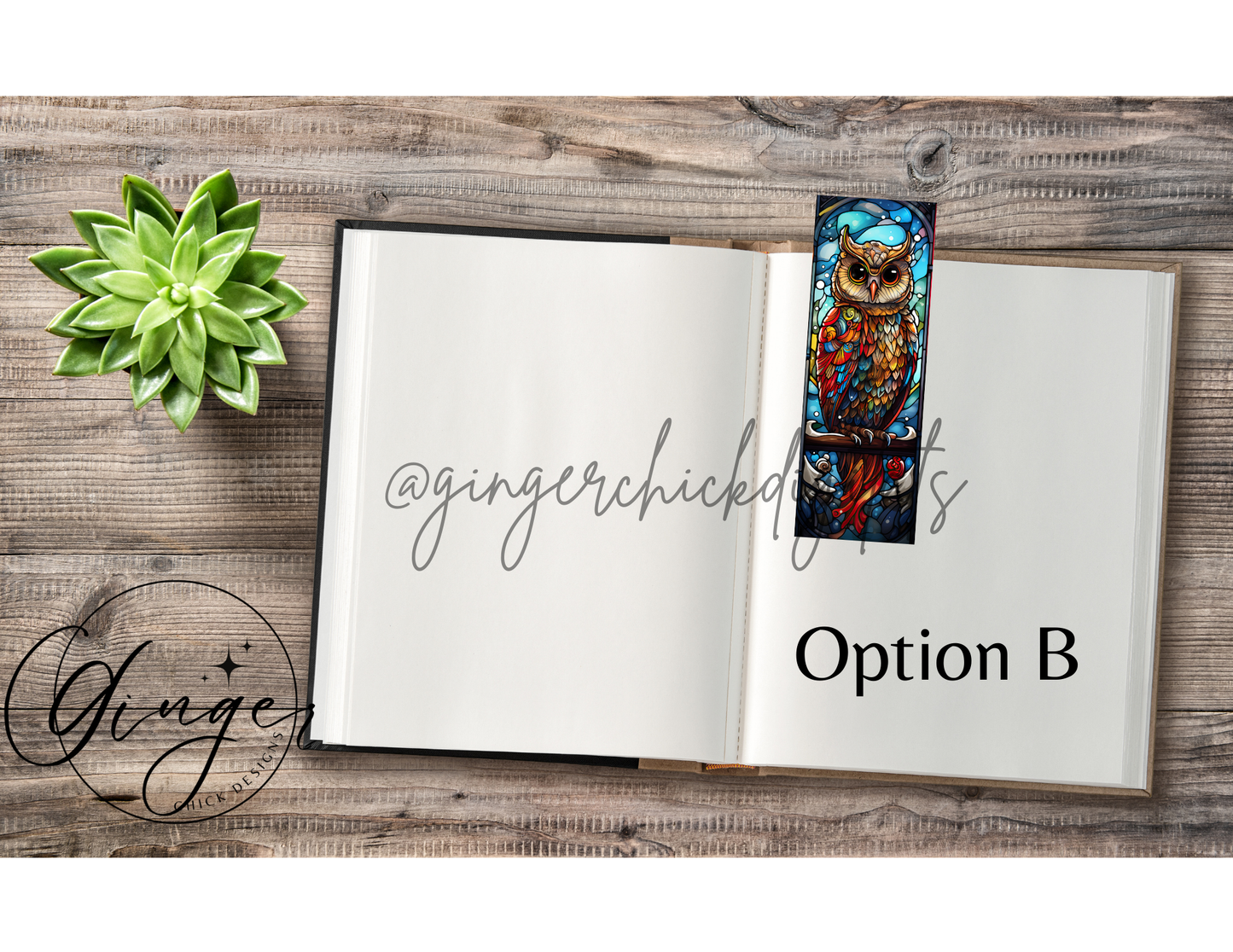 Stained Glass Birds Sublimation Bookmark