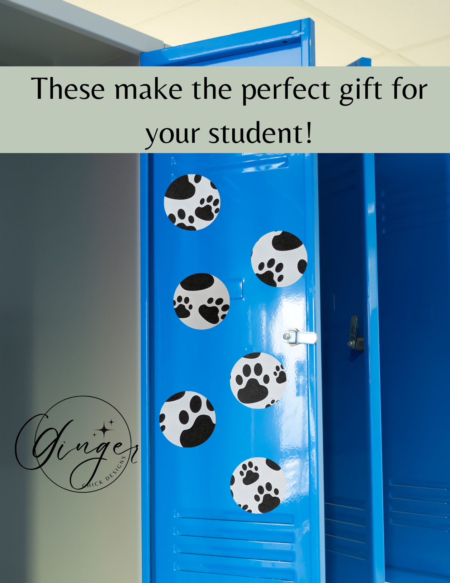 Paw Print Button Magnets - Set of 6 (1-Inch Each)