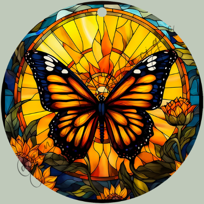 Stained Glass Butterfly Ornaments
