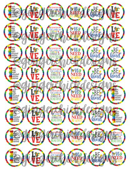 Autism Bottle Cap Images