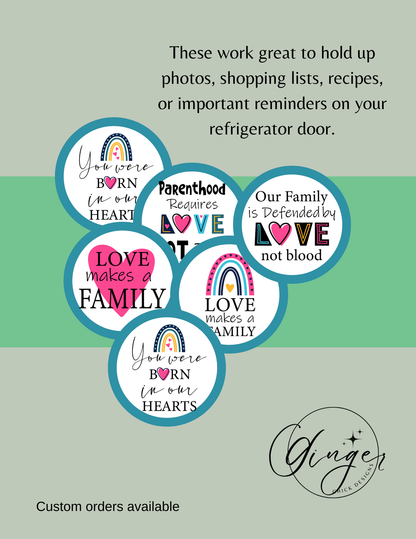 Adoption Button Magnets