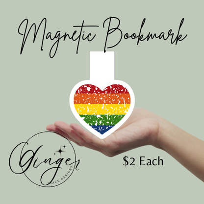 Pride Heart Magnetic Bookmark
