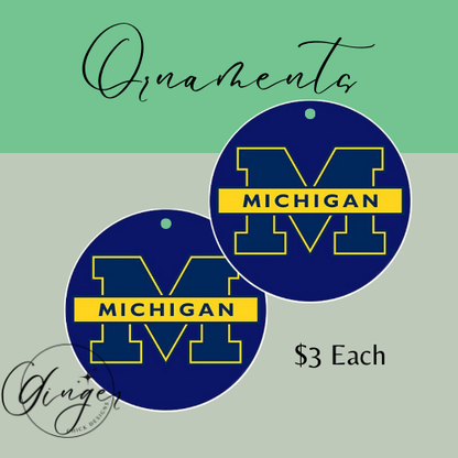 Michigan University Ornaments