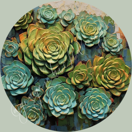 Succulents Car Coaster