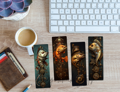 Steam Punk Fish Sublimation Bookmark